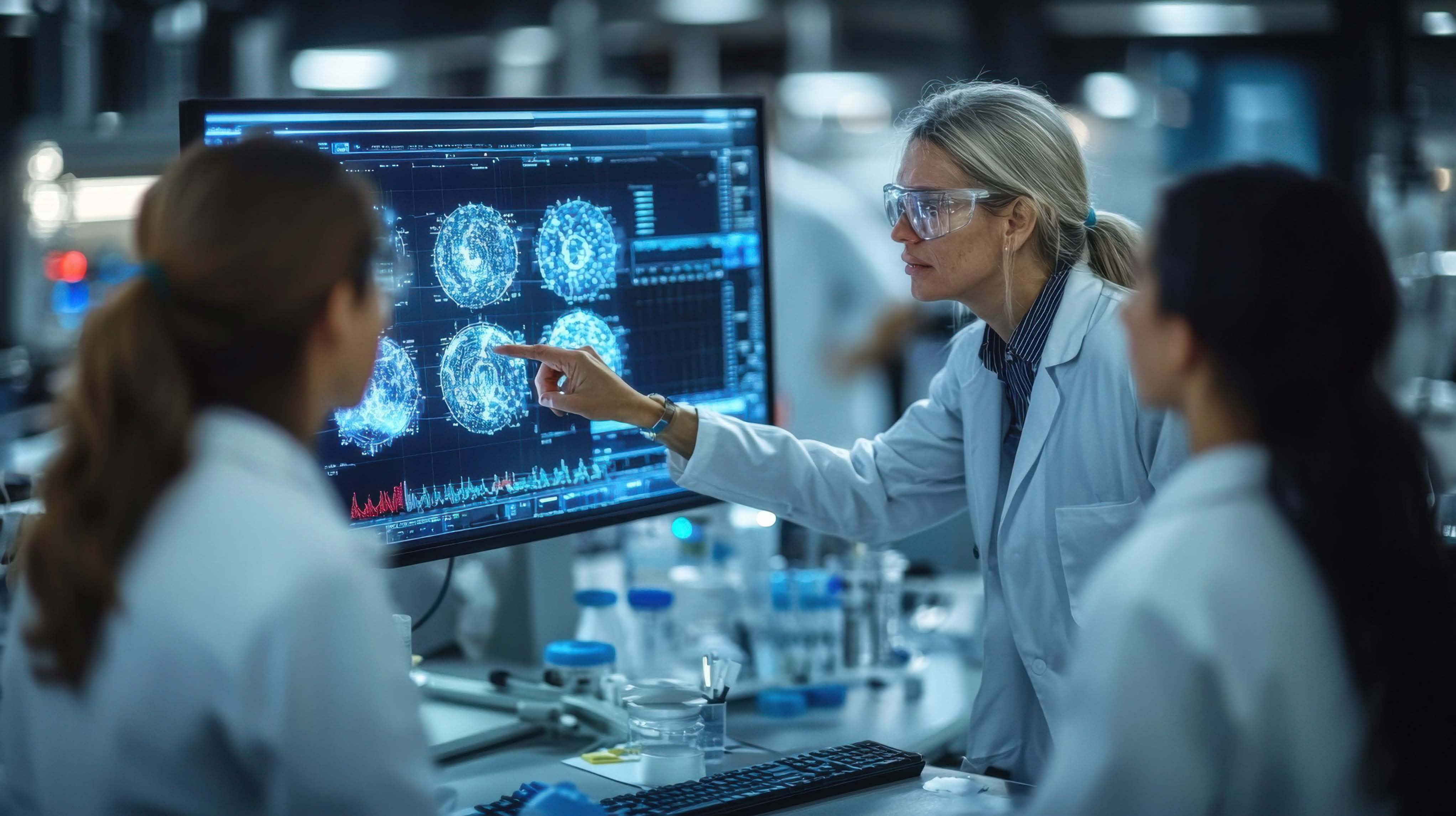 Científicos trabajando en un laboratorio